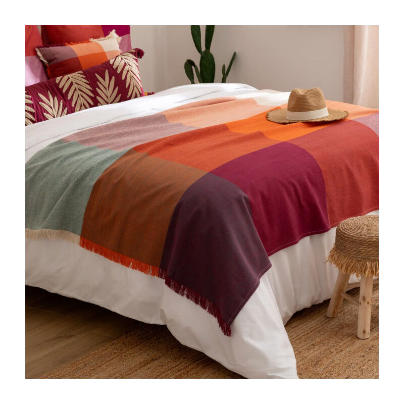 Jeté de Lit Imprimé 'Yucatan' 130x180cm Multicolore
