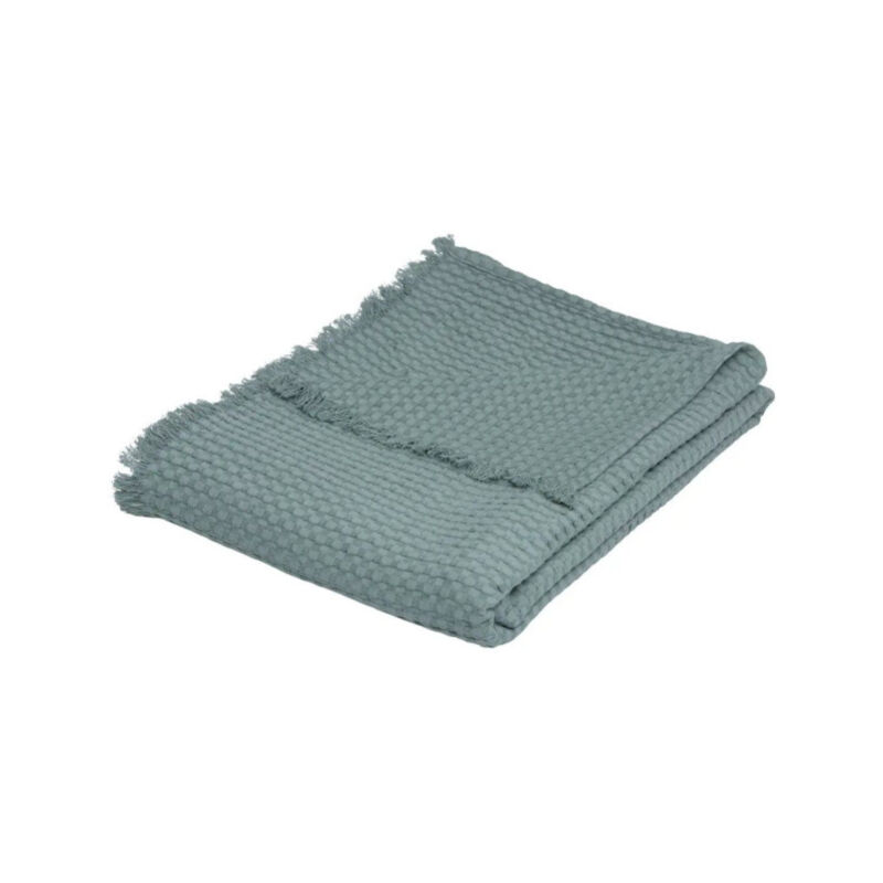 Jeté de Lit Nid d'Abeille 'Widdy' 130x180cm Vert Céladon