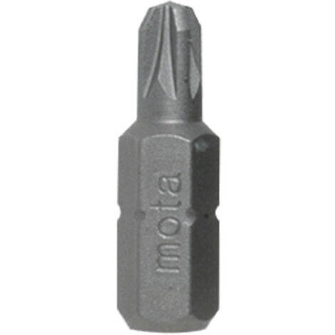 Jeu 10 Embouts Bit Pozidriv 1x25mm 1/4'' Acier Bpz125 Mota