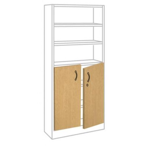 Jeu 2 portes basses pour de bureau hêtre - Maxiburo