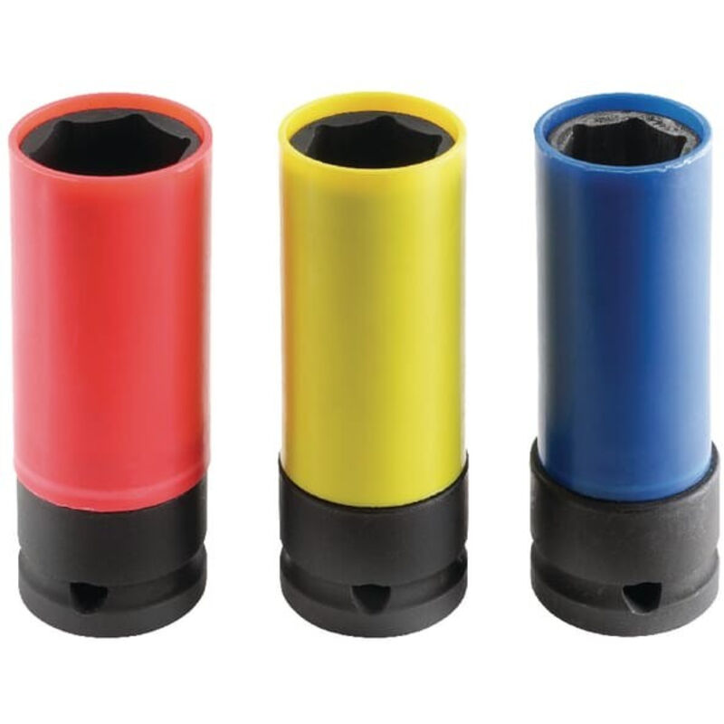 Jeu de 3 douilles jantes alliages 17, 19, 21 mm - 1/2'' - E194676 - Ce produit de marque stanley est neuf. - Expert