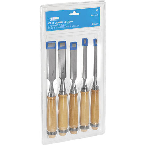JEU 5 GOUGES CISEAUX OUTILS A BOIS 0168