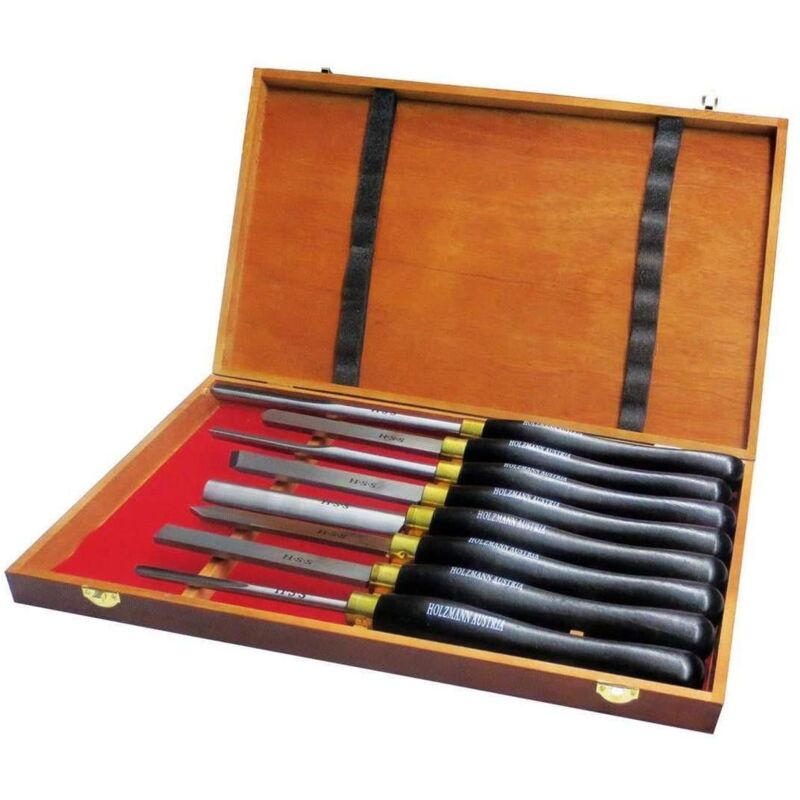 Coffret de 8 gouges de tournage HSS L. 470 mm H8TLGN