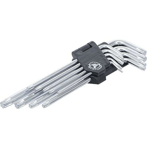 Jeu 9 cles males bgs diy profil torx de t 10, 15, 20, 25, 27, 30, 40, 45, 50
