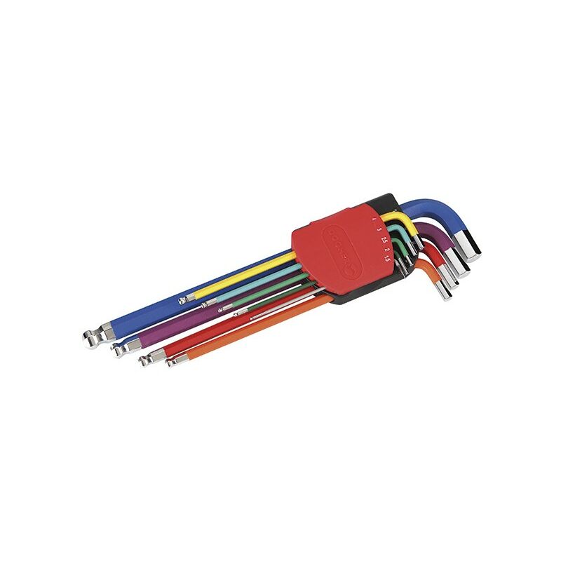 Dogher - Clé hexagonale rouge Set de 9 pièces 605-069