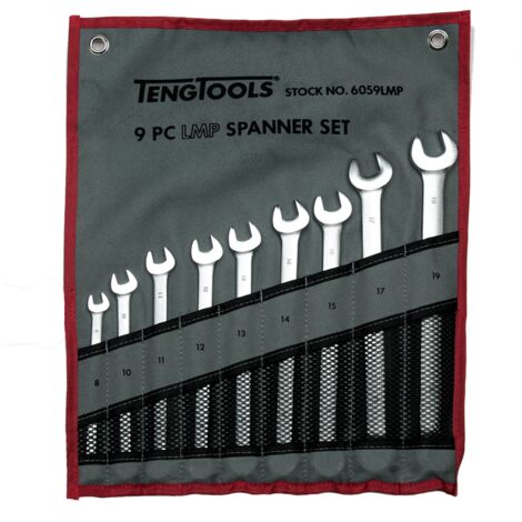 Jeu cles mixtes 8-19mm 9pcs Teng Tools 6059LMP