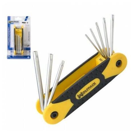 Jeu clés torx pliable 8 pièces inviolable