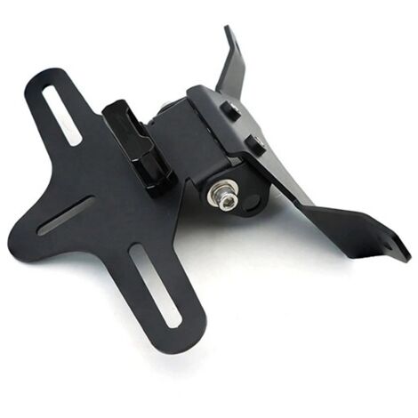jeu. Couleur : Noir. Matériau : Acier inoxydable. Cadre de plaque d'immatriculation arrière pour moto avec éclairage.