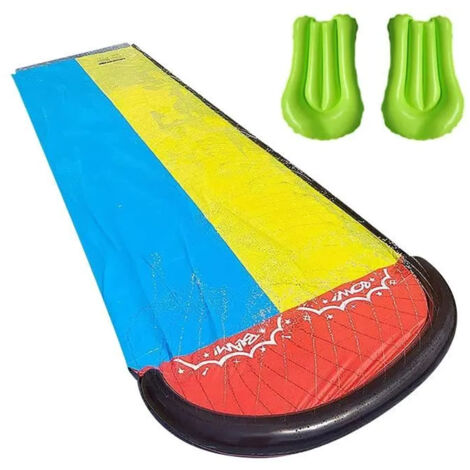 Jeu d eau - Tapis double de jeu deau Surf - PVC Super épais et résistant - Planche de surf doubles offertes