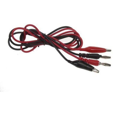Câbles de test noir/rouge avec embouts