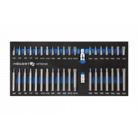 Jeu d'accessoires de tournevis Hogert HT7G124 40 unités