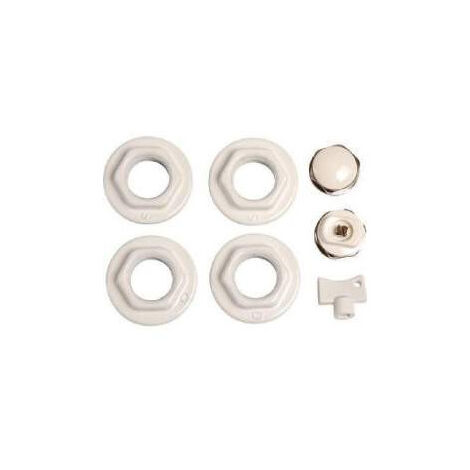 Jeu d'accessoires pour radiateur blanc