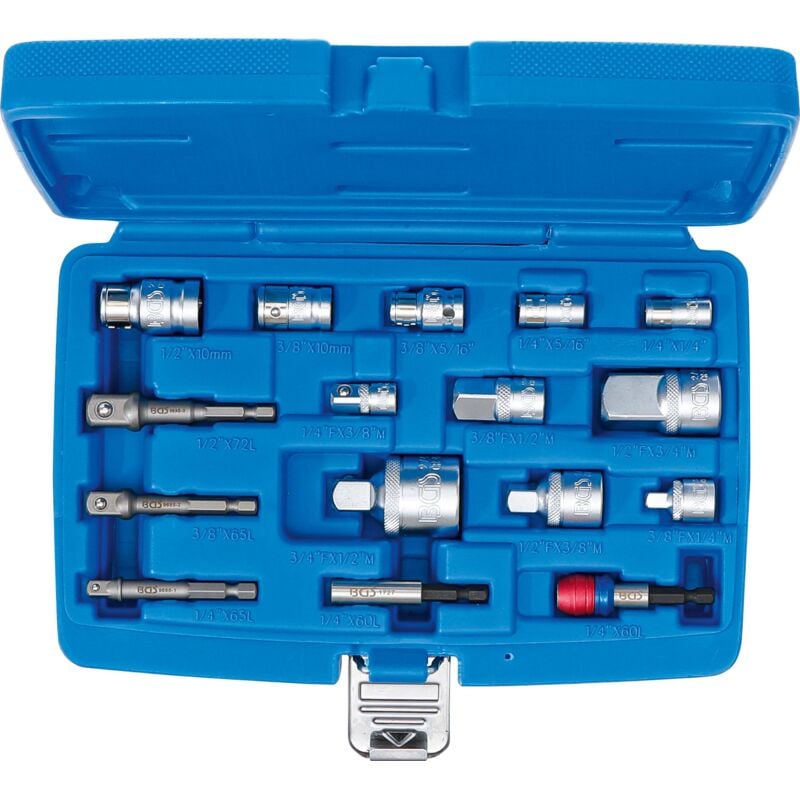 Jeu d'adaptateurs à embout/de clé à douille 16 pièces