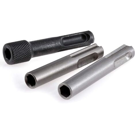 Jeu D'adaptateurs pour Douilles SDS, 3 Pièces de Douilles SDS pour Marteau Électrique Convertibles en Joints Hexagonaux, Porte-Embouts de Tournevis à Queue Hexagonale 1/4 Pouce