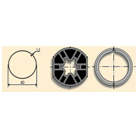 Jeu d'adaptation moteur pour LS 40 tube ø 40 x 1,5 somfy