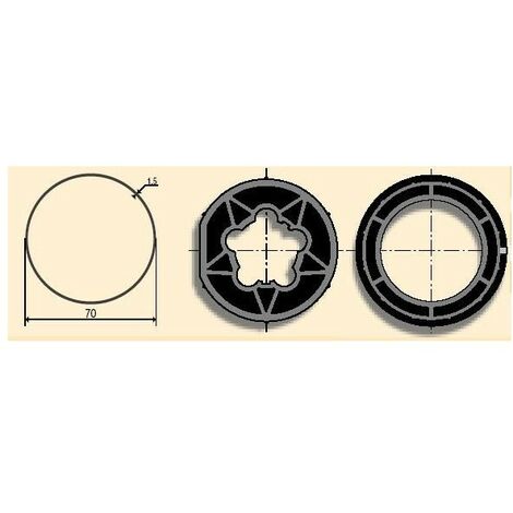 Jeu d'adaptation moteur pour LT 50 tube ø 70 x 1,5 clippage dur somfy