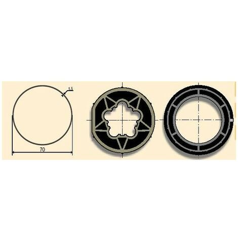 Jeu d'adaptation moteur pour LT 50 tube ø 70x1,5 clippage faible somfy