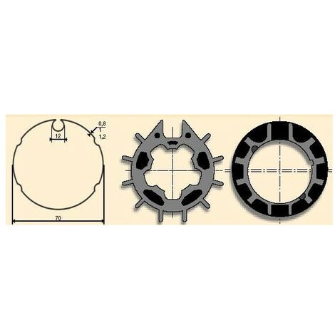 Jeu d'adaptation moteur pour LT 50 tube Imbac 70 à goutte somfy