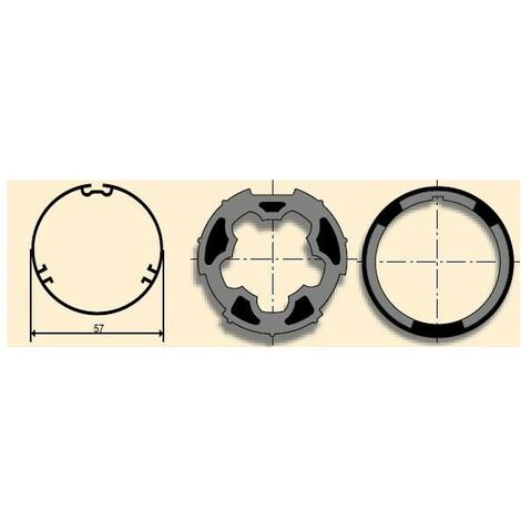 Jeu d'adaptation moteur pour LT 50 tube TW57 somfy