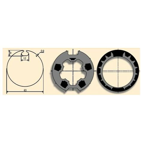 Jeu d'adaptation moteur pour LT 50 tube Welser 63 à goutte somfy