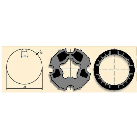 Jeu d'adaptation moteur pour LT 60 tube ø 78 à goutte somfy