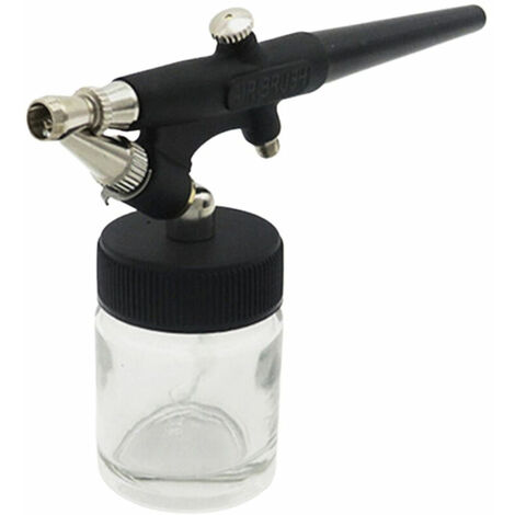 Jeu d'aérographes de calibre 0.8mm, 22cc, aspiration vers le bas ou vers le haut, pistolet à peinture simple action, noir