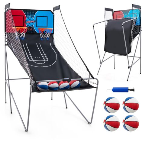 jeu d'arcade de basket-ball intérieur, panier de basketball pliable, jeu de basket-ball électronique, jeu d'arcade de basket-ball à 2 joueurs, jeu d