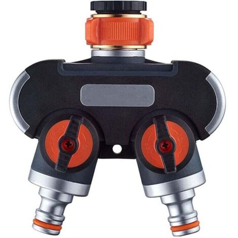 Distributeur D'arrosage 4 Voies – Diviseur De Robinet Avec Vannes Individuelles – Filetage G3/4 Et G1/2 – Vert - 2