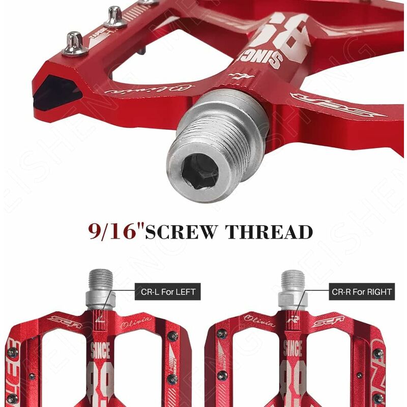 Jeu de 1 paire, pédales MTB, pédales SUFUL, plaques en aluminium CNC, bonne adhérence 9/16" pouces, super léger 3 couches de roulements scellés,