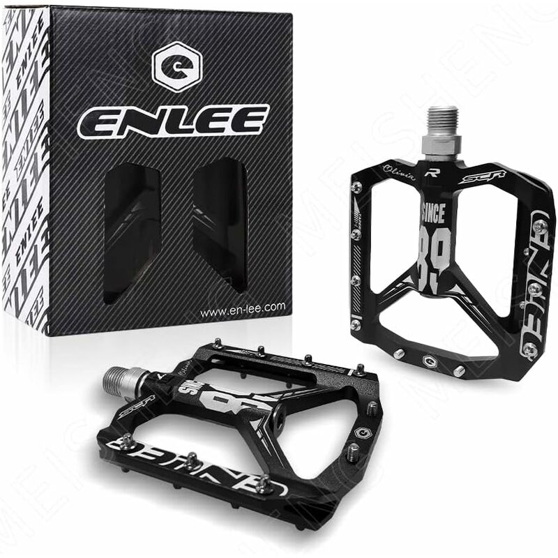 Jeu de 1 paire, pédales mtb, pédales suful, plaques en aluminium cnc, bonne adhérence 9/16' pouces, super léger 3 couches de roulements scellés,