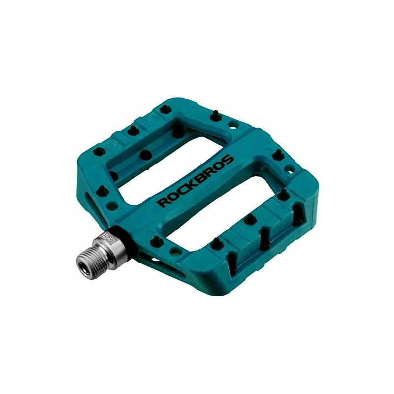 Jeu de 1 paire, pédales vtt bmx, pédales nylon 9/16, pédales vélo route 3 roulements, antidérapantes (Bleu)