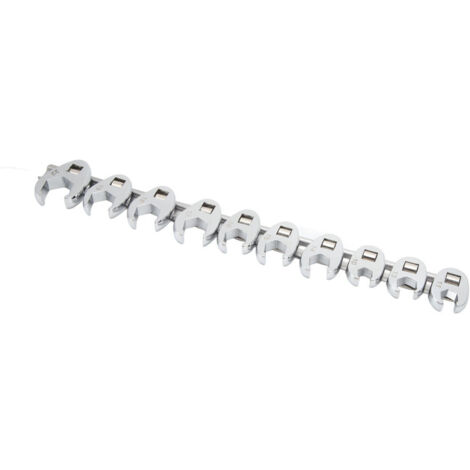 Jeu de 10 clés à œil de corbeau, tailles 10 à 22 mm, clé à douille métrique pour cliquet 3/8 po