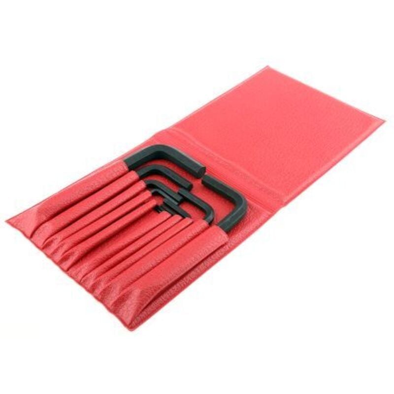 Jeu de 10 clés mâles en pouces 6 pans diamètres 1/16'' à 3/8'' en trousse Facom 82H.JU10