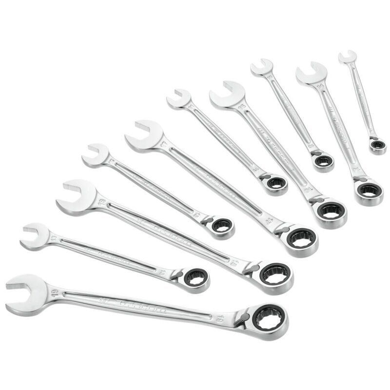 Jeu De 10 Clés Mixtes à Cliquet 8 - 19 mm Sur Étui Portatif - 467B.JP10PB - Facom