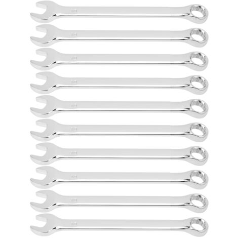 Jeu de 10 clés mixtes à cliquet réversible pour usage industriel, 10mm