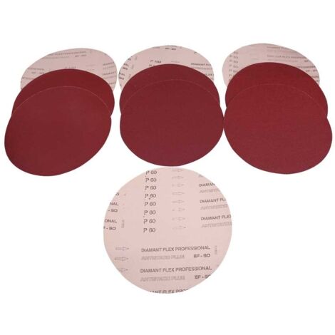 Jeu de 10 disques abrasifs en corindon 250mm gr 60/50/100/120
