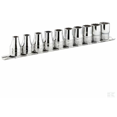 Jeu de 10 douilles 3/8' rack