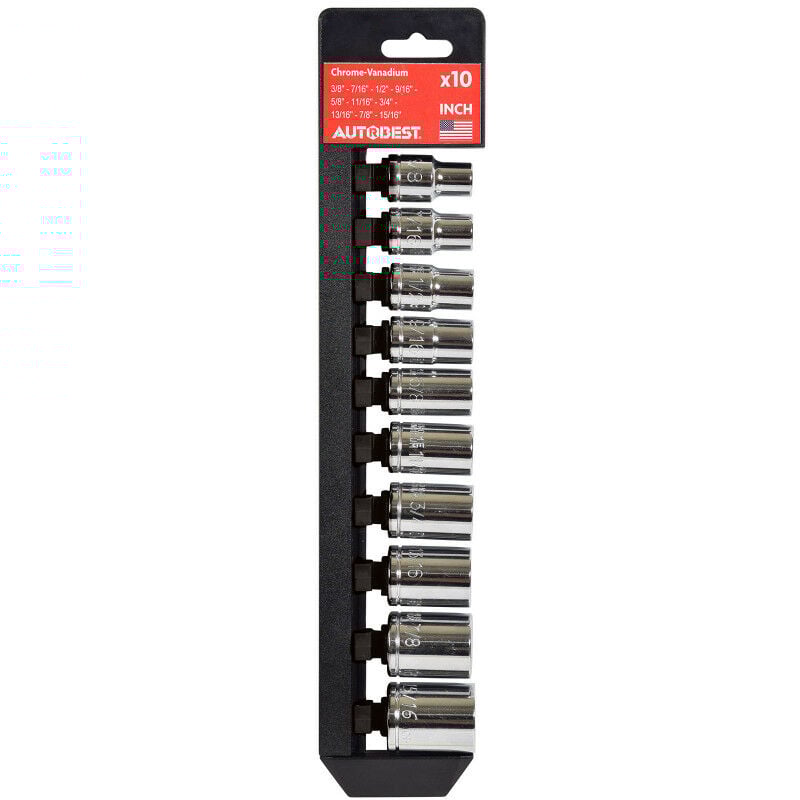 Autobest - Jeu de 10 douilles us - inch -carré 1/2 '