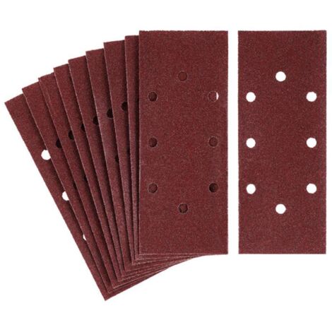 Jeu de 10 feuilles abrasives pour ponceuse orbitale - grain 60 (STA31100)