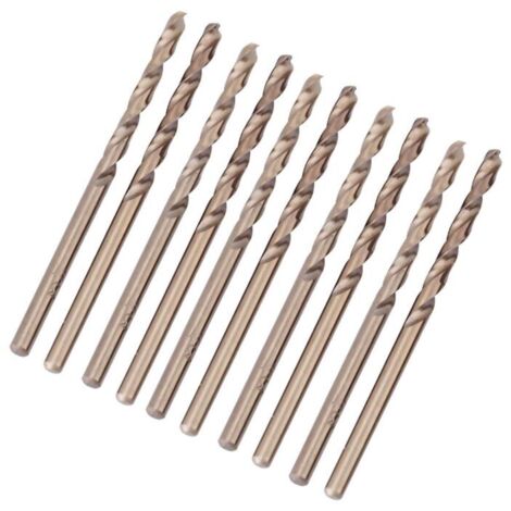 Jeu de 10 Forets Hélicoidaux M35 HSS Cobalt 4,4 mm pour Perceuse
