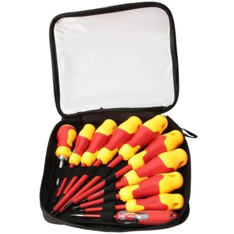 Jeu de 10 tournevis cruciformes à fente, outils de réparation pour électriciens, tournevis isolés pour électriciens