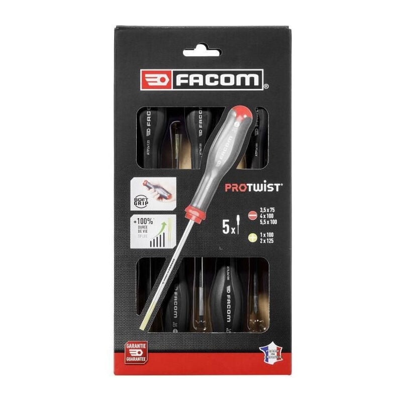 Facom - coffret de 5 tournevis protwist