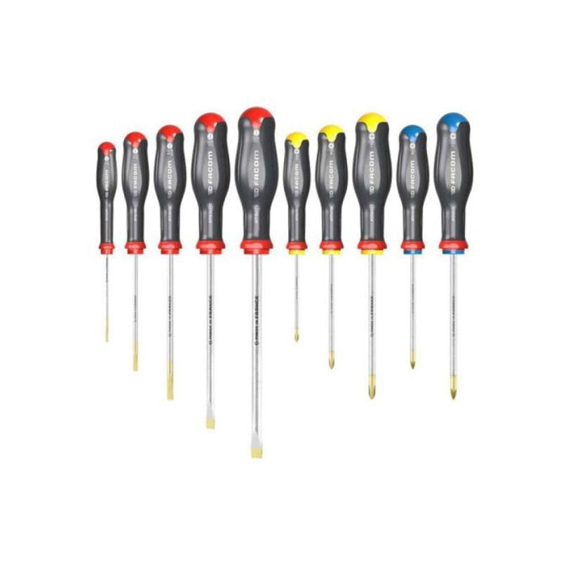 Jeu de 10 tournevis Protwist - FACOM - ATW.J10PB