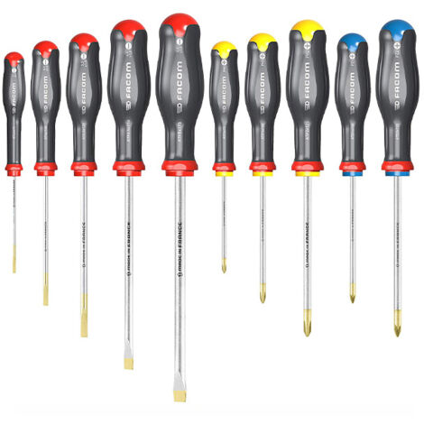 Jeu de 10 tournevis protwist Facom ANWJ10PB
