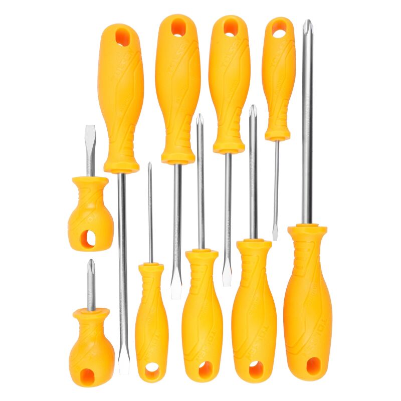 Tolsen - jeu de 10 tournevis mixtes