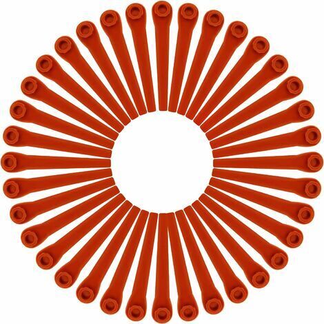Jeu de 100 lames en plastique compatibles avec les tondeuses Gardena lames de rechange pour tondeuses Gardena et tondeuses sans fil rouge H