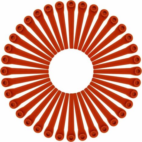 Jeu de 100 lames en plastique compatibles avec les tondeuses Gardena lames de rechange pour tondeuses Gardena et tondeuses sans fil rouge H
