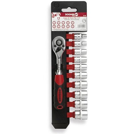 Jeu de 11 douilles hexagonales 1/4 DOGHER 500-061