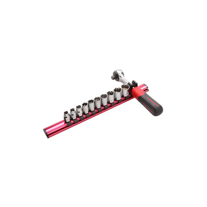 Sam Outillage - Jeu de 11 outils 1/4'' sur rack aimanté 73-RJ11R