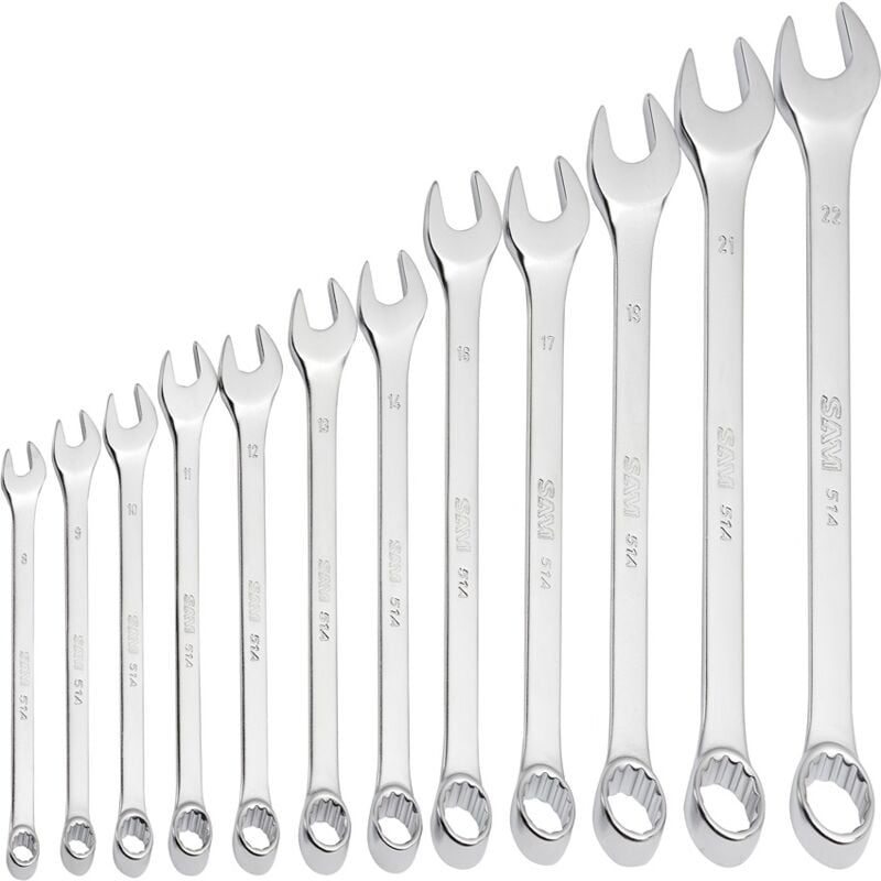 Sam Outillage - Jeu de clés mixtes sam 50A 12 pièces en Acier au chrome-vanadium ( Prix pour 1 )